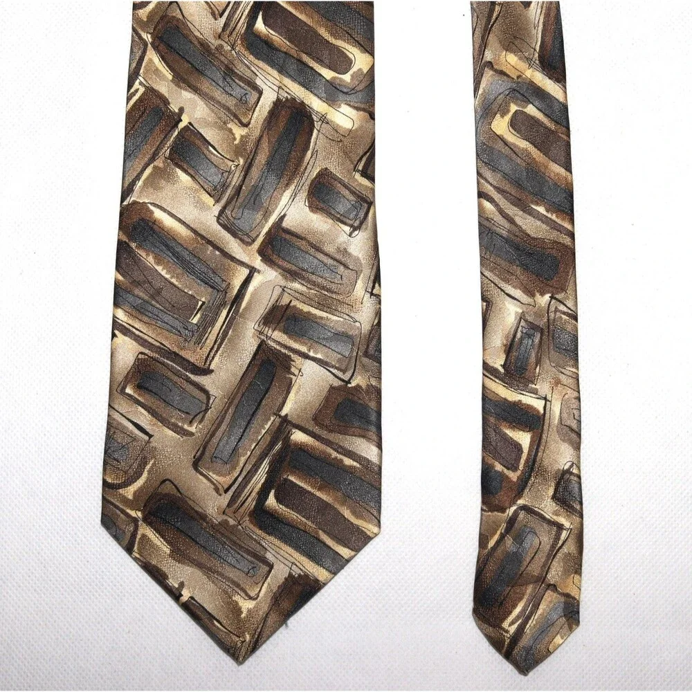 J. Garcia Jerry Garcia Men's Geometric Silk Tie Neck Tie‎